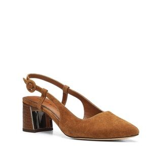 Gorgeous Donald J. Pliner Tan Suede Slingback Heels
